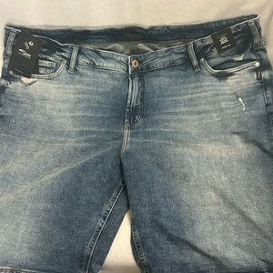 Silver Jeans Mid Wash Distressed Denim